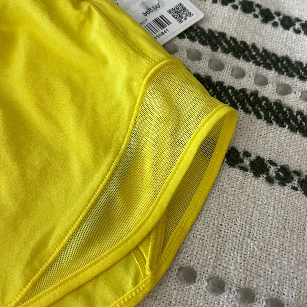Yellow Women's Athletic Shorts - Picture 5 of 6